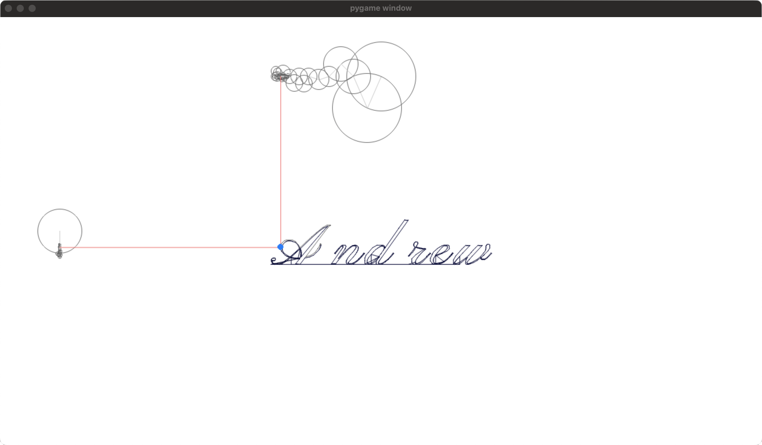 Fourier Visualizer writing 'Andrew' in script.
