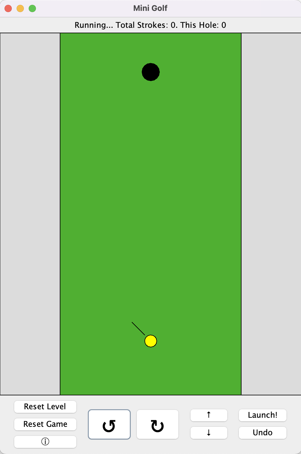 Screenshot of Mini Golf Game